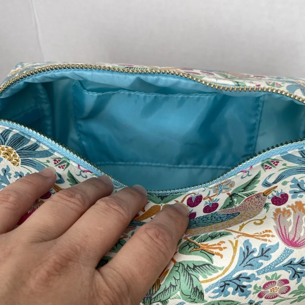 William Morris At Home Summer Strawberry Thief Toiletry Large Wash Bag 6x9